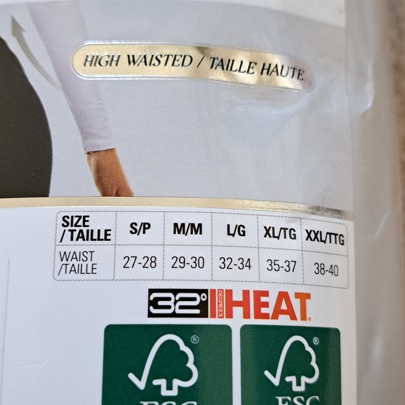 32° Degrees Heat Leggings 2 Pack Size XL Black Stretch Casual High Waist Pants - Picture 10 of 11